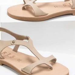 IRIS Basic δερμάτινα ίσια πέδιλα - Ζαχαρί 8 IRIS Basic δερμάτινα ίσια πέδιλα - Ζαχαρί -Σανδάλια κατάστημα basic dermatina isia pedila 90629 2u8k