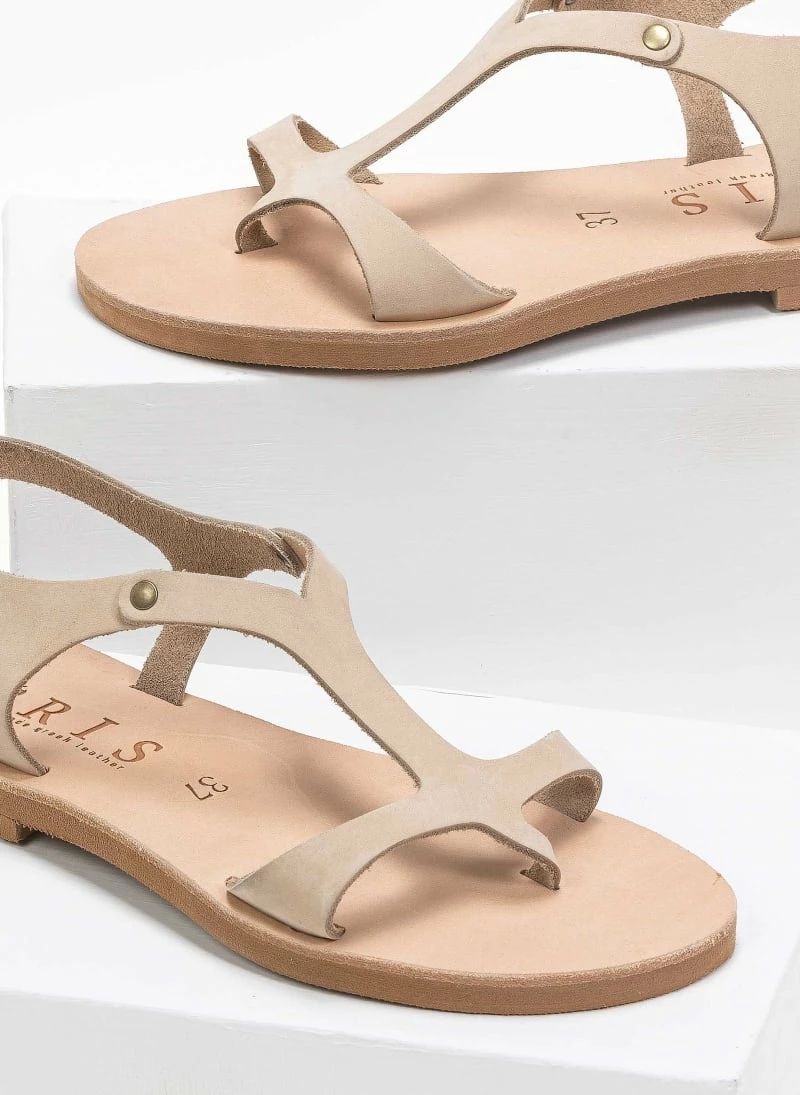 IRIS Basic δερμάτινα ίσια πέδιλα - Ζαχαρί 5 IRIS Basic δερμάτινα ίσια πέδιλα - Ζαχαρί - Image 3