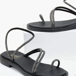 Σανδάλια Estil δερμάτινα με Strass λουράκια - Μαύρο 13 Σανδάλια Estil δερμάτινα με Strass λουράκια - Μαύρο -Σανδάλια κατάστημα dermatina estil sandalia me strass lourakia 100810 uin2