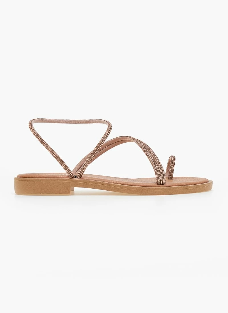 Σανδάλια Estil δερμάτινα με Strass λουράκια - Χαλκός 4 Σανδάλια Estil δερμάτινα με Strass λουράκια - Χαλκός - Image 2