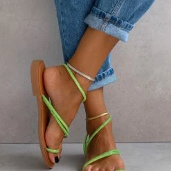 Σανδάλια Estil δερμάτινα με Strass λουράκια - Πράσινο 15 Σανδάλια Estil δερμάτινα με Strass λουράκια - Πράσινο -Σανδάλια κατάστημα dermatina estil sandalia me strass lourakia 104694 yg5g