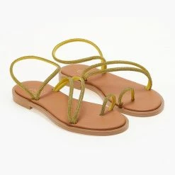 Σανδάλια Estil δερμάτινα με Strass λουράκια - Κίτρινο 13 Σανδάλια Estil δερμάτινα με Strass λουράκια - Κίτρινο -Σανδάλια κατάστημα dermatina estil sandalia me strass lourakia 104695 pt2m