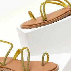 Σανδάλια Estil δερμάτινα με Strass λουράκια - Κίτρινο 11 Σανδάλια Estil δερμάτινα με Strass λουράκια - Κίτρινο -Σανδάλια κατάστημα dermatina estil sandalia me strass lourakia 104695 vb0l