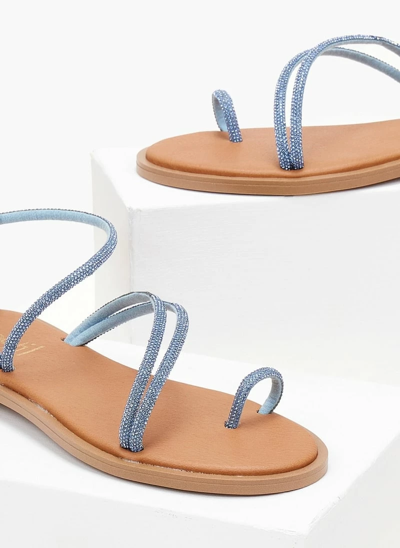 Σανδάλια Estil δερμάτινα με Strass λουράκια - Ραφ 4 Σανδάλια Estil δερμάτινα με Strass λουράκια - Ραφ - Image 2