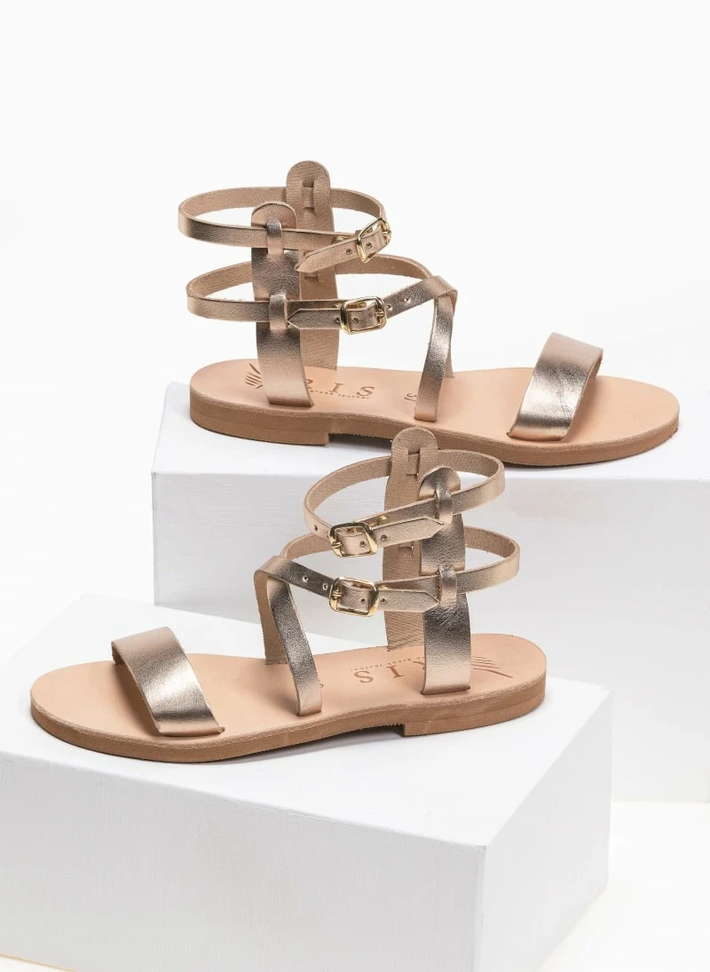 IRIS Σανδάλια δερμάτινα Gladiator με διπλό δέσιμο - Mocha 7 IRIS Σανδάλια δερμάτινα Gladiator με διπλό δέσιμο - Mocha - Image 5