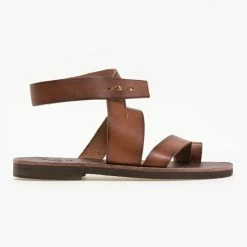 IRIS Πέδιλα δερμάτινα ίσια με ιδιαίτερο κούμπωμα - Καφέ 14 IRIS Πέδιλα δερμάτινα ίσια με ιδιαίτερο κούμπωμα - Καφέ -Σανδάλια κατάστημα dermatina isia pedila me idiaitero koumpwma 91019 2cto