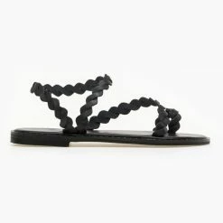 IRIS Πέδιλα ίσια δερμάτινα με περαστό λουράκι - Μαύρο 9 IRIS Πέδιλα ίσια δερμάτινα με περαστό λουράκι - Μαύρο -Σανδάλια κατάστημα dermatina isia pedila me perasto louraki 90684 vnwa