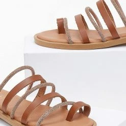 Δερμάτινα σανδάλια Estil με σειρές λουράκια - Ταμπά 13 Δερμάτινα σανδάλια Estil με σειρές λουράκια - Ταμπά -Σανδάλια κατάστημα dermatina sandalia estil me seires lourakia 100797 1k5i