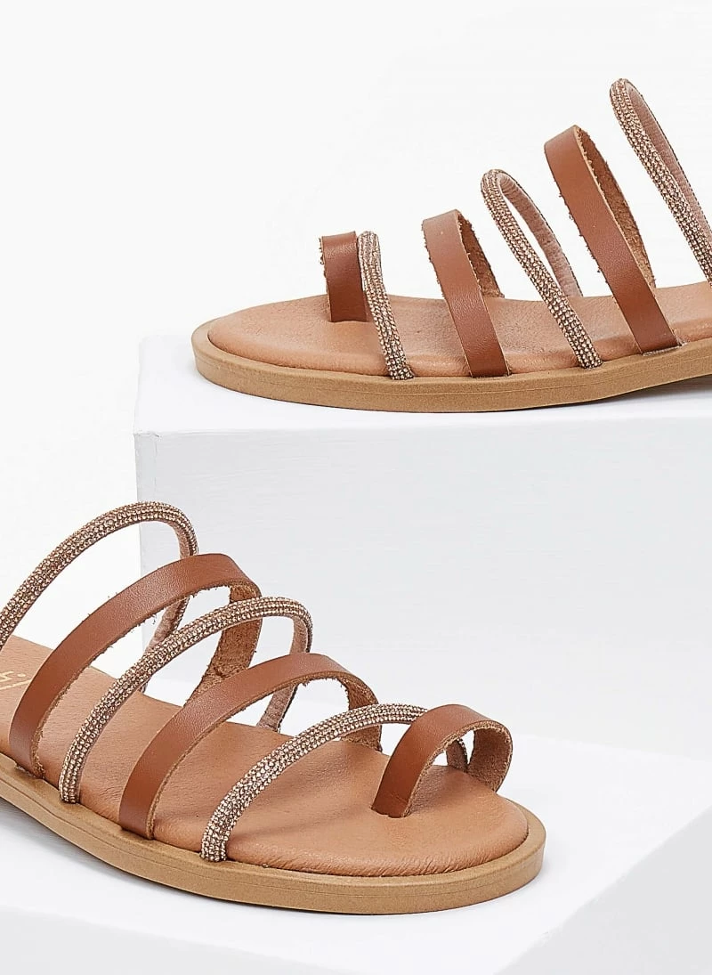 Δερμάτινα σανδάλια Estil με σειρές λουράκια - Ταμπά 7 Δερμάτινα σανδάλια Estil με σειρές λουράκια - Ταμπά - Image 5