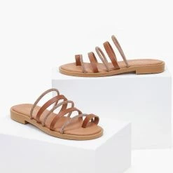 Δερμάτινα σανδάλια Estil με σειρές λουράκια - Ταμπά 14 Δερμάτινα σανδάλια Estil με σειρές λουράκια - Ταμπά -Σανδάλια κατάστημα dermatina sandalia estil me seires lourakia 100797 pb31