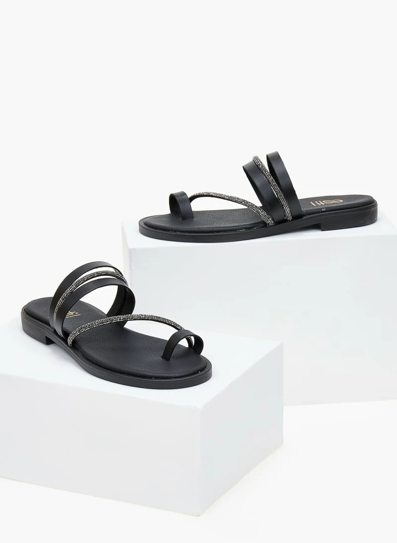 The Fashion Project Σανδάλια δερμάτινα Estil με Strass και λουράκια - Μαύρο 7 The Fashion Project Σανδάλια δερμάτινα Estil με Strass και λουράκια - Μαύρο - Image 5