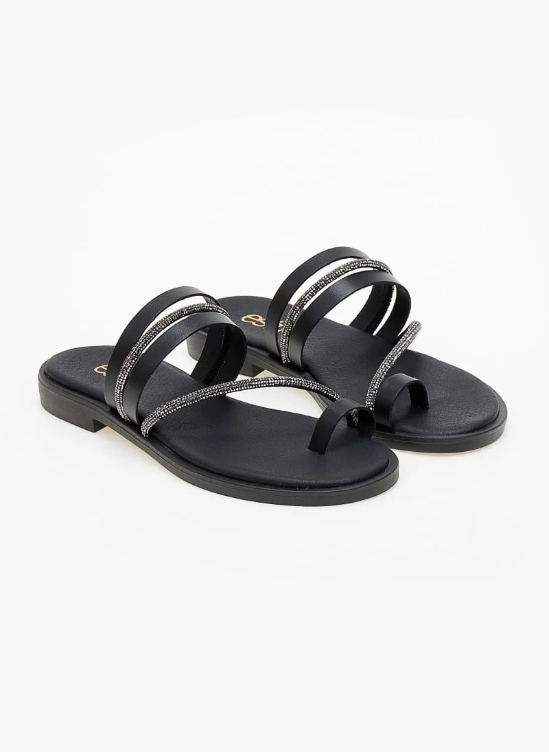 The Fashion Project Σανδάλια δερμάτινα Estil με Strass και λουράκια - Μαύρο 8 The Fashion Project Σανδάλια δερμάτινα Estil με Strass και λουράκια - Μαύρο - Image 6