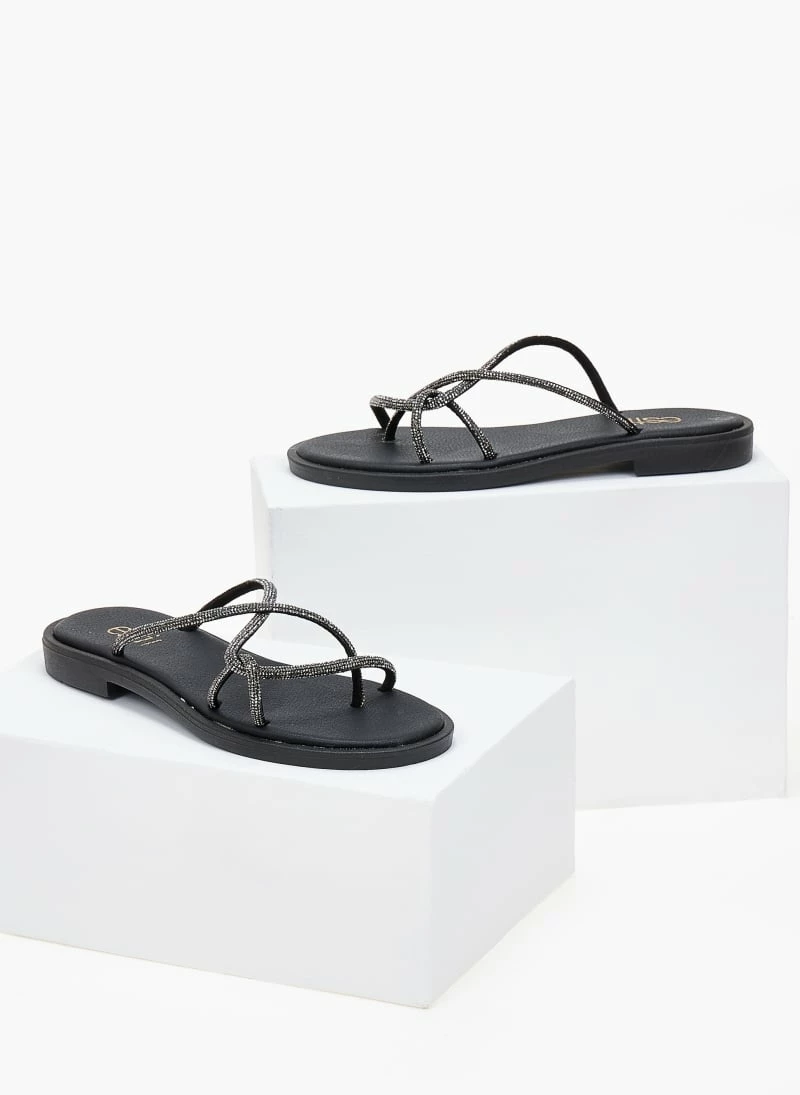 Δερμάτινα σανδάλια Estil με Strass λουράκια - Μαύρο 8 Δερμάτινα σανδάλια Estil με Strass λουράκια - Μαύρο - Image 6