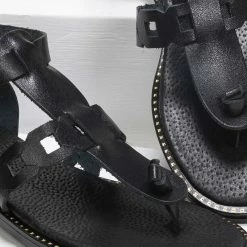 Πέδιλα δερμάτινα Estil Flat - Μαύρο 8 Πέδιλα δερμάτινα Estil Flat - Μαύρο -Σανδάλια κατάστημα estil dermatina flat pedila 90898 jjon