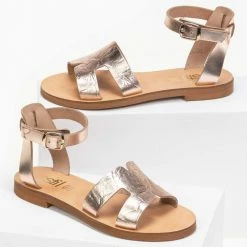 Πέδιλα δερμάτινα Estil φλατ με ανοίγματα στη φάσα - Χαλκός 7 Πέδιλα δερμάτινα Estil φλατ με ανοίγματα στη φάσα - Χαλκός -Σανδάλια κατάστημα estil dermatina flat pedila me anoigmata sti fasa 91268 a7kn