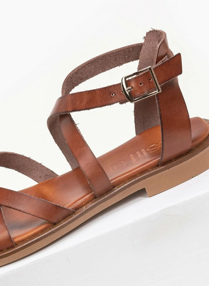 Πέδιλα δερμάτινα Tfp φλατ με δέσιμο στο πλάι - Ταμπά 8 Πέδιλα δερμάτινα Tfp φλατ με δέσιμο στο πλάι - Ταμπά - Image 6