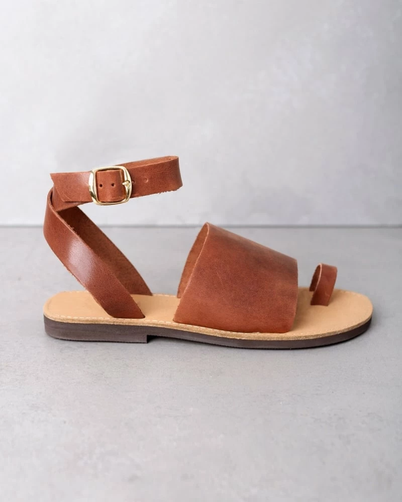 Δερμάτινα Estil φλατ πέδιλα με φαρδιά φάσα - Ταμπά 8 Δερμάτινα Estil φλατ πέδιλα με φαρδιά φάσα - Ταμπά - Image 6