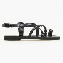 Πέδιλα δερμάτινα φλατ Estil με λεπτά λουράκια - Μαύρο 9 Πέδιλα δερμάτινα φλατ Estil με λεπτά λουράκια - Μαύρο -Σανδάλια κατάστημα estil dermatina flat pedila me lepta lourakia 91219 8kcl