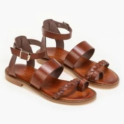 Πέδιλα Estil δερμάτινα με μπαρέτα - Ταμπά 7 Πέδιλα Estil δερμάτινα με μπαρέτα - Ταμπά -Σανδάλια κατάστημα estil dermatina flat pedila me mpareta 91446 foae