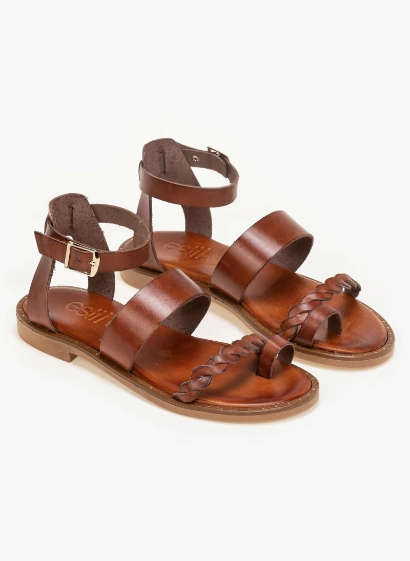 Πέδιλα Estil δερμάτινα με μπαρέτα - Ταμπά 4 Πέδιλα Estil δερμάτινα με μπαρέτα - Ταμπά - Image 2