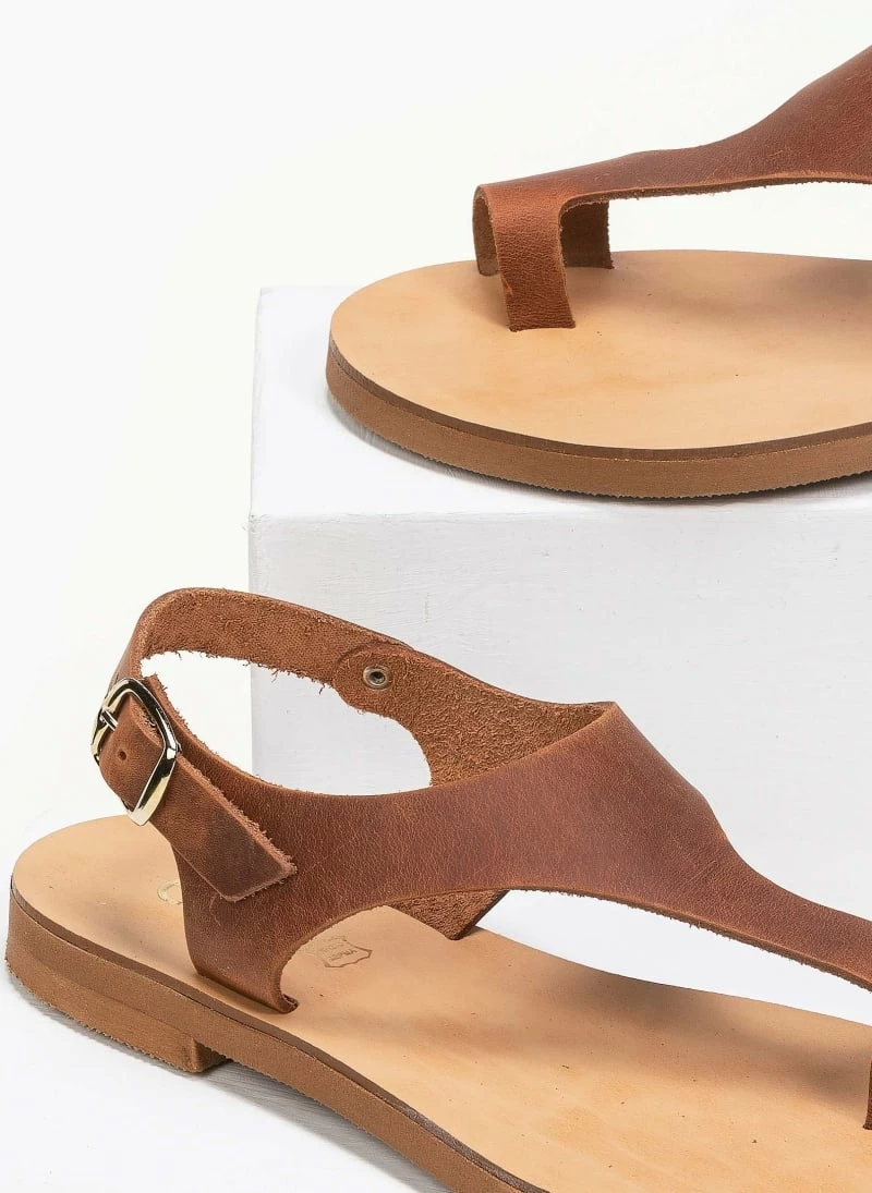 Πέδιλα Estil δερμάτινα ίσια - Ταμπά 4 Πέδιλα Estil δερμάτινα ίσια - Ταμπά - Image 2