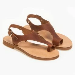 Πέδιλα Estil δερμάτινα ίσια - Ταμπά 8 Πέδιλα Estil δερμάτινα ίσια - Ταμπά -Σανδάλια κατάστημα estil dermatina isia pedila 91388 kij2