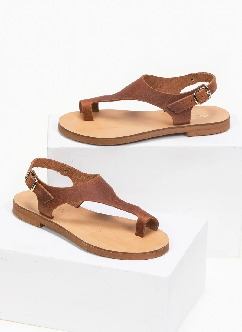 Πέδιλα Estil δερμάτινα ίσια - Ταμπά 3 Πέδιλα Estil δερμάτινα ίσια - Ταμπά