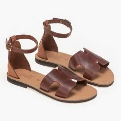 Πέδιλα Estil δερμάτινα ίσια με κλειστή φτέρνα - Ταμπά 8 Πέδιλα Estil δερμάτινα ίσια με κλειστή φτέρνα - Ταμπά -Σανδάλια κατάστημα estil dermatina isia pedila me kleisti fterna 92101 0ddm