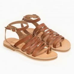 Estil δερμάτινα ίσια πέδιλα με λεπτά λουράκια - Ταμπά 7 Estil δερμάτινα ίσια πέδιλα με λεπτά λουράκια - Ταμπά -Σανδάλια κατάστημα estil dermatina isia pedila me lepta lourakia 92585 28bu