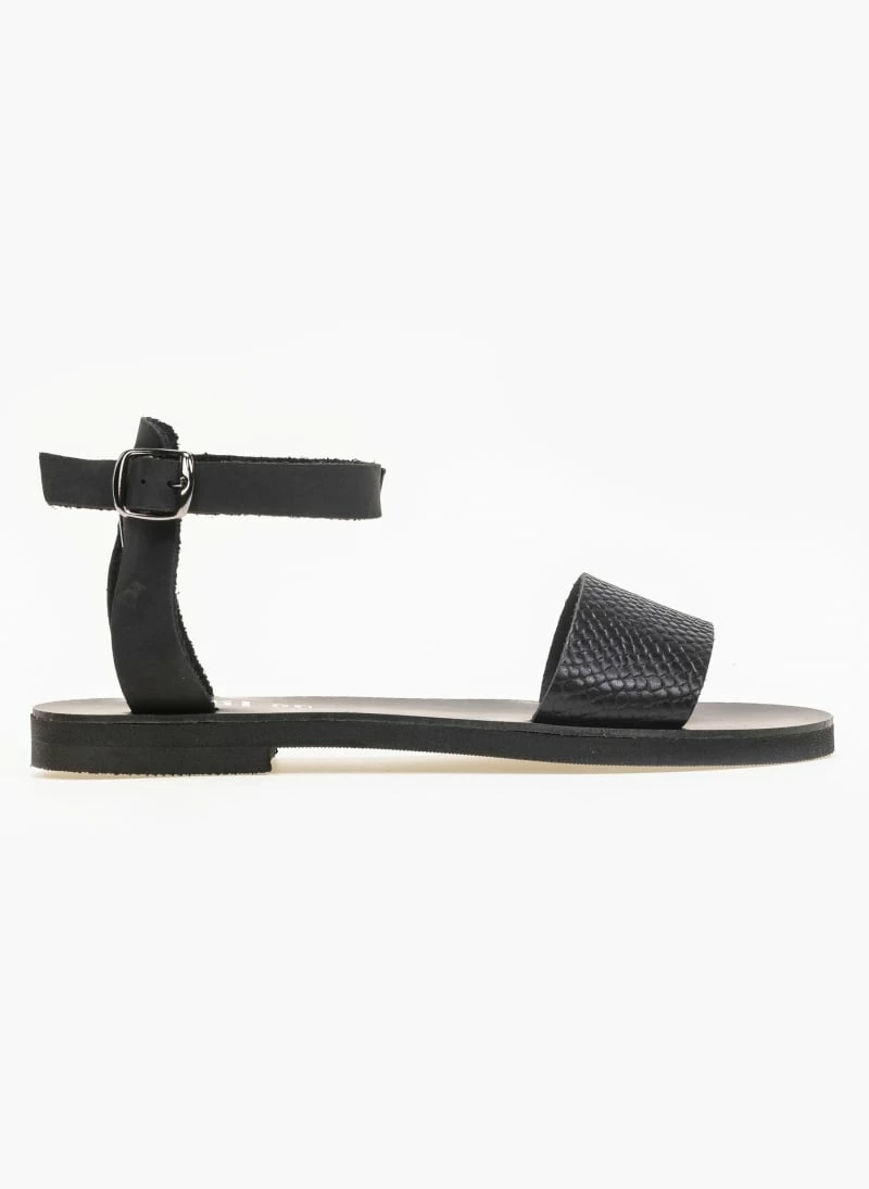 Πέδιλα δερμάτινα ίσια με Pattern Tfp - Μαύρο 6 Πέδιλα δερμάτινα ίσια με Pattern Tfp - Μαύρο - Image 4