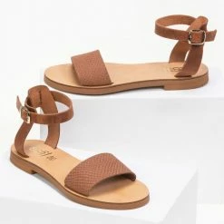 Πέδιλα δερμάτινα ίσια με Pattern Tfp - Ταμπά 7 Πέδιλα δερμάτινα ίσια με Pattern Tfp - Ταμπά -Σανδάλια κατάστημα estil dermatina isia pedila me pattern fidi 91274 onnd