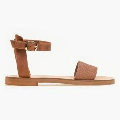 Πέδιλα δερμάτινα ίσια με Pattern Tfp - Ταμπά 9 Πέδιλα δερμάτινα ίσια με Pattern Tfp - Ταμπά -Σανδάλια κατάστημα estil dermatina isia pedila me pattern fidi 91274 u91g