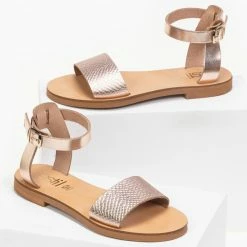 Πέδιλα δερμάτινα ίσια με Pattern Tfp - Χαλκός 11 Πέδιλα δερμάτινα ίσια με Pattern Tfp - Χαλκός -Σανδάλια κατάστημα estil dermatina isia pedila me pattern fidi 91275 lnw5