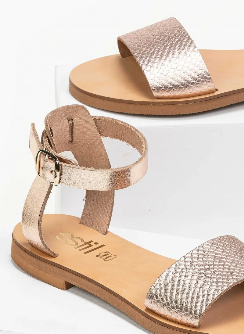 Πέδιλα δερμάτινα ίσια με Pattern Tfp - Χαλκός 7 Πέδιλα δερμάτινα ίσια με Pattern Tfp - Χαλκός - Image 5