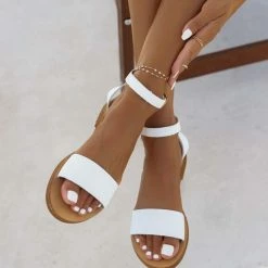 Πέδιλα δερμάτινα ίσια με Pattern Tfp - Λευκό 10 Πέδιλα δερμάτινα ίσια με Pattern Tfp - Λευκό -Σανδάλια κατάστημα estil dermatina isia pedila me pattern fidi 93194 86ux