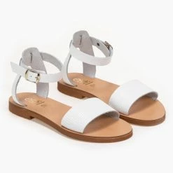 Πέδιλα δερμάτινα ίσια με Pattern Tfp - Λευκό 14 Πέδιλα δερμάτινα ίσια με Pattern Tfp - Λευκό -Σανδάλια κατάστημα estil dermatina isia pedila me pattern fidi 93194 mv85