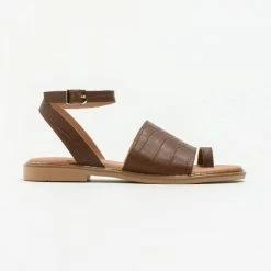 Πέδιλα Estil δερμάτινα κροκό ίσια - Ταμπά -Σανδάλια κατάστημα estil dermatina kroko isia pedila 92579 fdu9