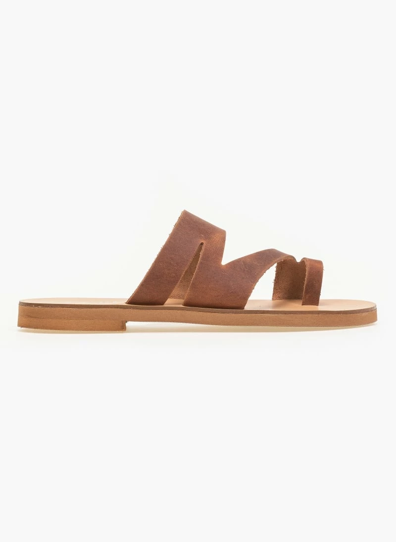 Σανδάλια Estil δερμάτινα με άνοιγμα στο πλάι - Ταμπά 6 Σανδάλια Estil δερμάτινα με άνοιγμα στο πλάι - Ταμπά - Image 4