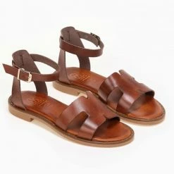 Σανδάλια δερμάτινα Estil με ανοίγματα στη φάσα - Ταμπά 7 Σανδάλια δερμάτινα Estil με ανοίγματα στη φάσα - Ταμπά -Σανδάλια κατάστημα estil dermatina sandalia me anoigmata sti fasa 91241 hpch