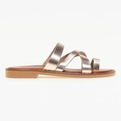 Σανδάλια Estil δερμάτινα με λουράκια χιαστί - Χαλκός -Σανδάλια κατάστημα estil dermatina sandalia me lourakia xiasti 91421 wa4e