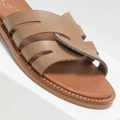 Σανδάλια δερμάτινα Estil με περαστές φάσες - Μπεζ -Σανδάλια κατάστημα estil dermatina sandalia me perastes fases 91163 d1y1