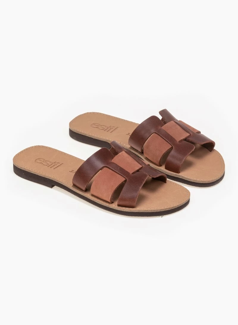 Σανδάλια Estil δερμάτινα με περαστή φάσα - Ταμπά 3 Σανδάλια Estil δερμάτινα με περαστή φάσα - Ταμπά