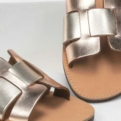 Σανδάλια Estil δερμάτινα με περαστή φάσα - Χαλκός -Σανδάλια κατάστημα estil dermatina sandalia me perasti fasa 91751 lhcf