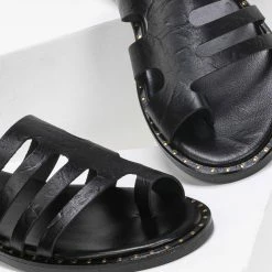 Σανδάλια Estil δερμάτινα με τσαλακωτό Pattern - Μαύρο 8 Σανδάλια Estil δερμάτινα με τσαλακωτό Pattern - Μαύρο -Σανδάλια κατάστημα estil dermatina sandalia me tsalakwto pattern 91398 f1u6