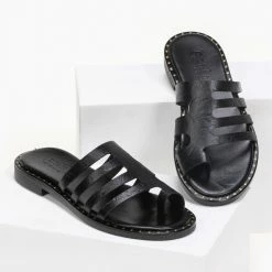 Σανδάλια Estil δερμάτινα με τσαλακωτό Pattern - Μαύρο 7 Σανδάλια Estil δερμάτινα με τσαλακωτό Pattern - Μαύρο -Σανδάλια κατάστημα estil dermatina sandalia me tsalakwto pattern 91398 xy97
