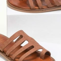 Σανδάλια Estil δερμάτινα με τσαλακωτό Pattern - Ταμπά 7 Σανδάλια Estil δερμάτινα με τσαλακωτό Pattern - Ταμπά -Σανδάλια κατάστημα estil dermatina sandalia me tsalakwto pattern 91399 natn