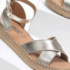 Σανδάλια Estil δερμάτινα με χιαστί φάσες - Χρυσό 8 Σανδάλια Estil δερμάτινα με χιαστί φάσες - Χρυσό -Σανδάλια κατάστημα estil dermatina sandalia me xiasti fases 89800 zlct