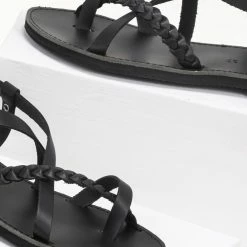 The Fashion Project Πέδιλα Estil φλατ δερμάτινα με κοτσιδάκι - Μαύρο 8 The Fashion Project Πέδιλα Estil φλατ δερμάτινα με κοτσιδάκι - Μαύρο -Σανδάλια κατάστημα estil flat dermatina pedila me kotsidaki 93326 icfi