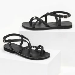 The Fashion Project Πέδιλα Estil φλατ δερμάτινα με κοτσιδάκι - Μαύρο 7 The Fashion Project Πέδιλα Estil φλατ δερμάτινα με κοτσιδάκι - Μαύρο -Σανδάλια κατάστημα estil flat dermatina pedila me kotsidaki 93326 rn8g