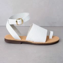 Estil φλατ πέδιλα με σχέδιο ψάθα - Λευκό 16 Estil φλατ πέδιλα με σχέδιο ψάθα - Λευκό -Σανδάλια κατάστημα estil flat pedila me sxedio psatha 94022 21jb